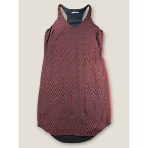 Octavia Large Red Black Geometric Knit Sleeveless‎ Shift Tunic Casual Dress L